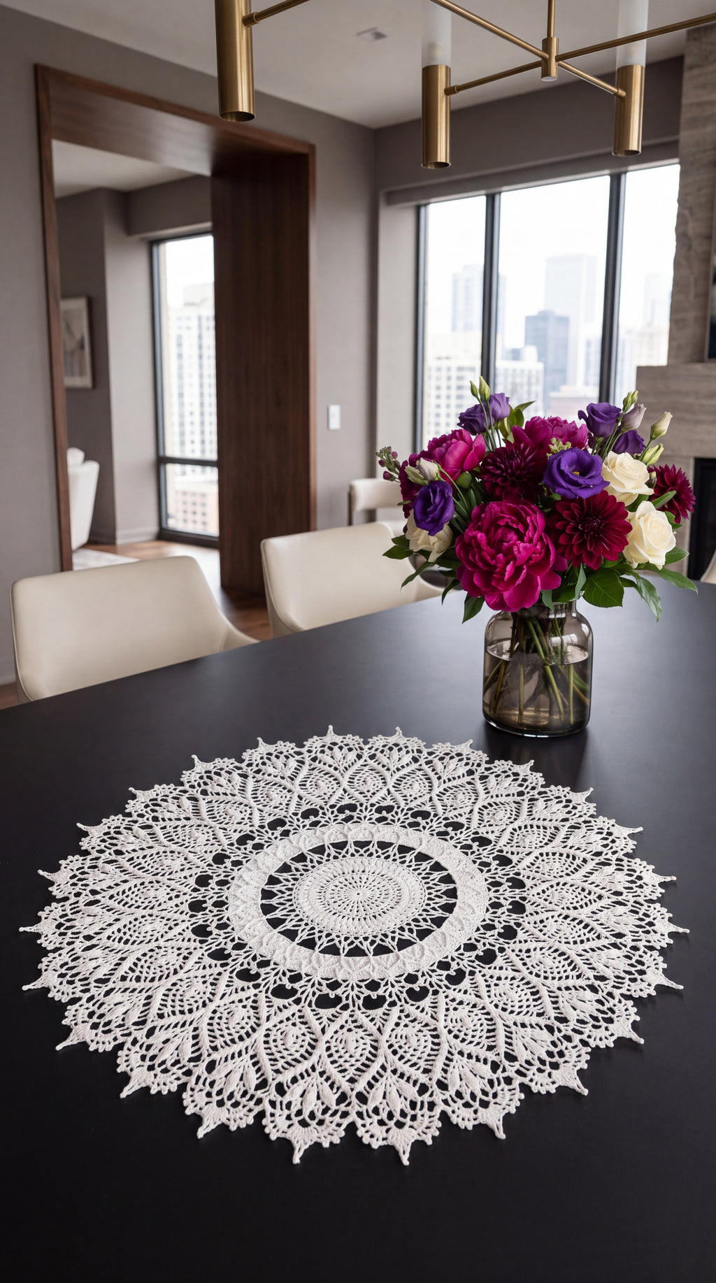Hand-Crocheted Textured Doily
