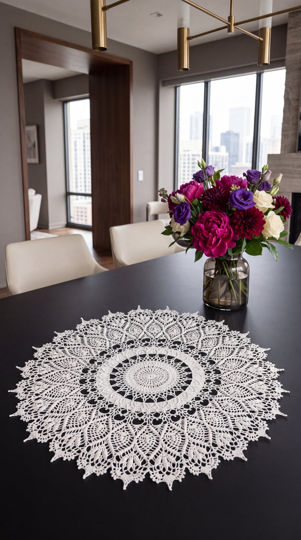 Hand-Crocheted Textured Doily