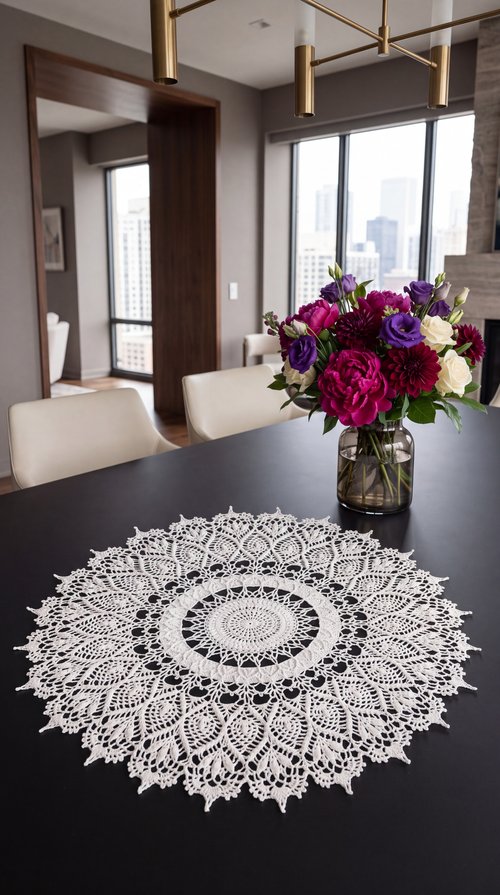 Hand-Crocheted Textured Doily