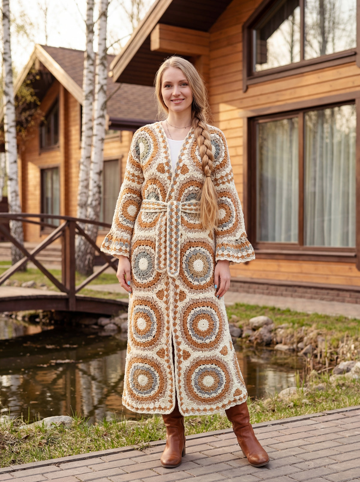 Handmade Crochet Patchwork Cardigan | 100% Argentine Wool | Custom Made