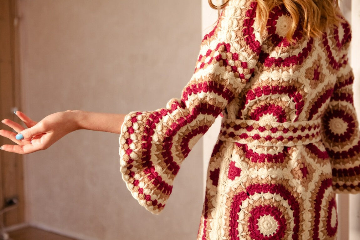 Geometric Style Crochet Cardigan — PDF Pattern