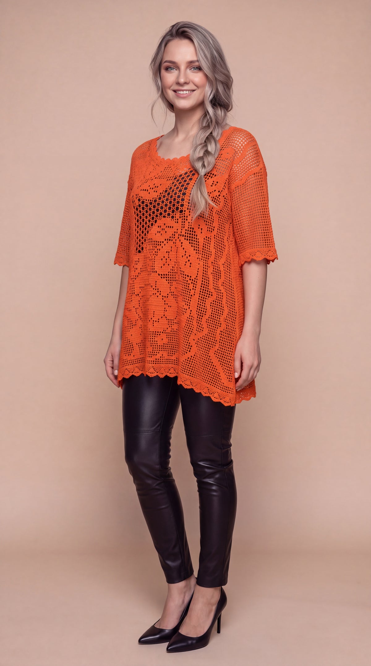 Roses in Bloom Custom Filet Crochet Tunic – Any Color
