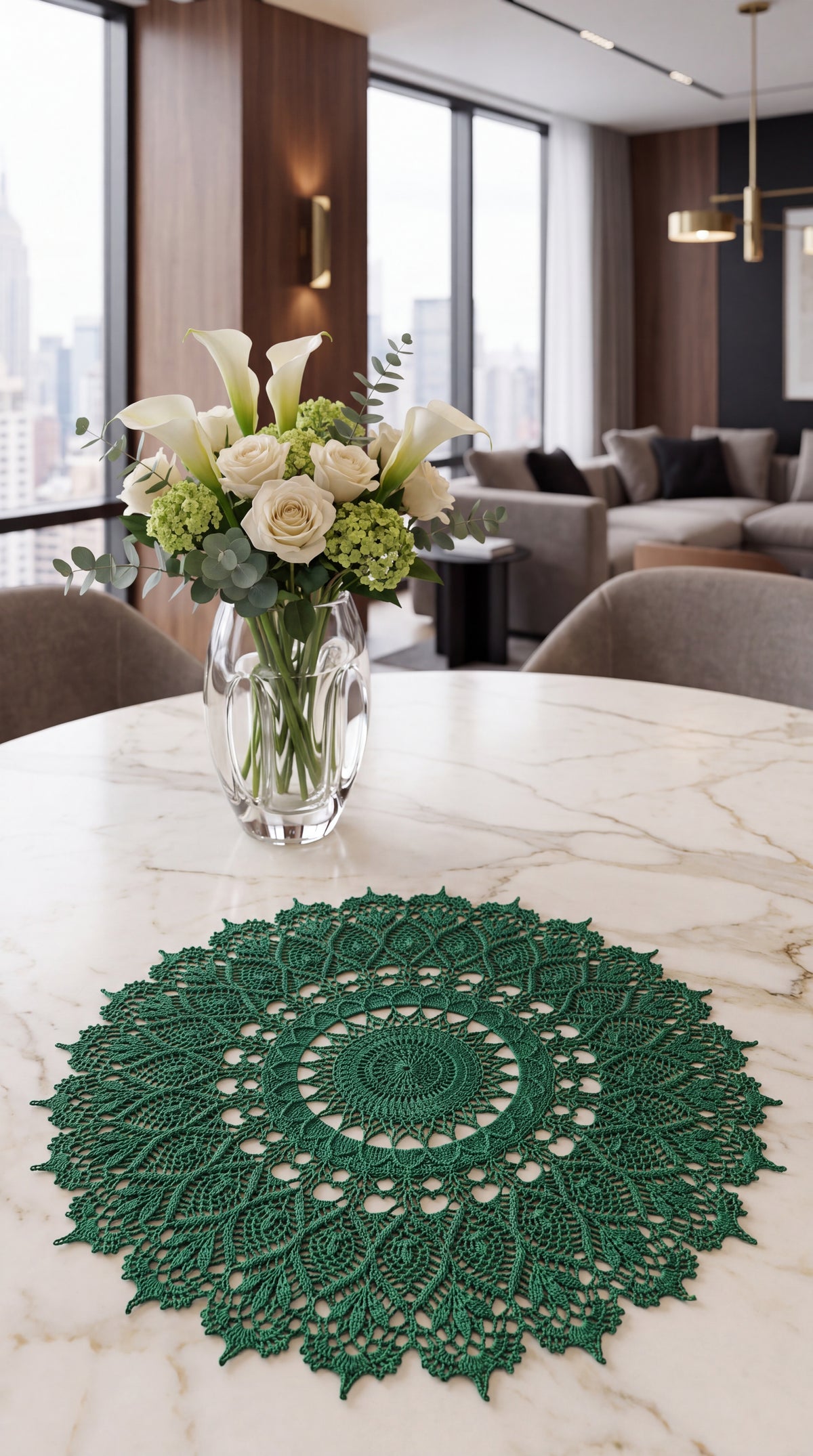 Hand-Crocheted Textured Doily