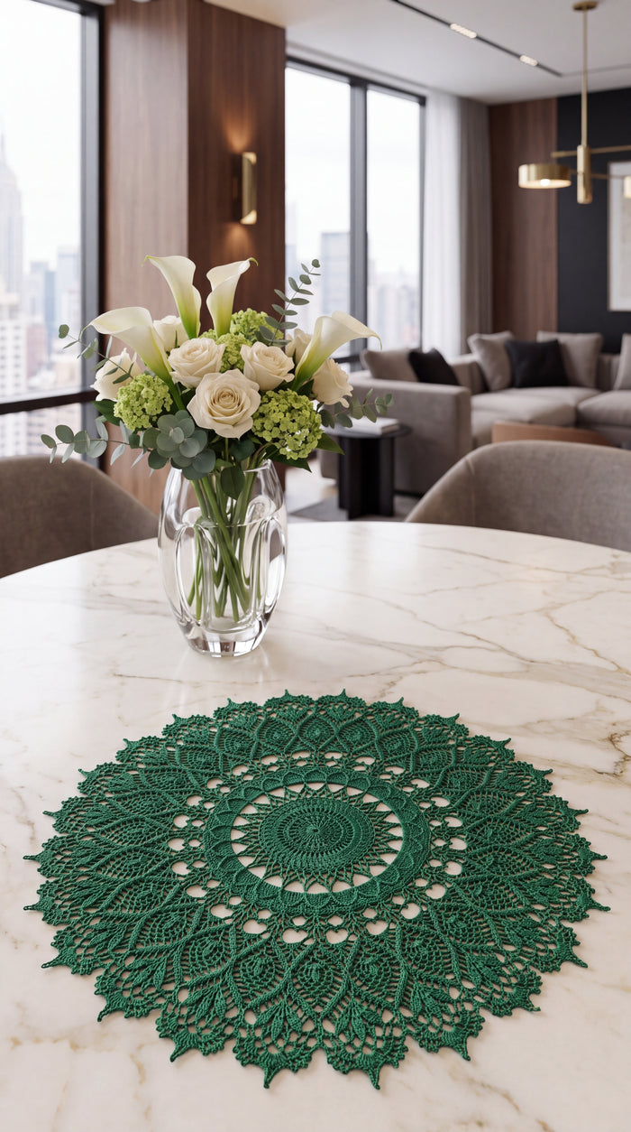 Hand-Crocheted Textured Doily