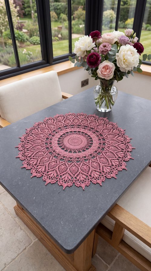 Hand-Crocheted Textured Doily