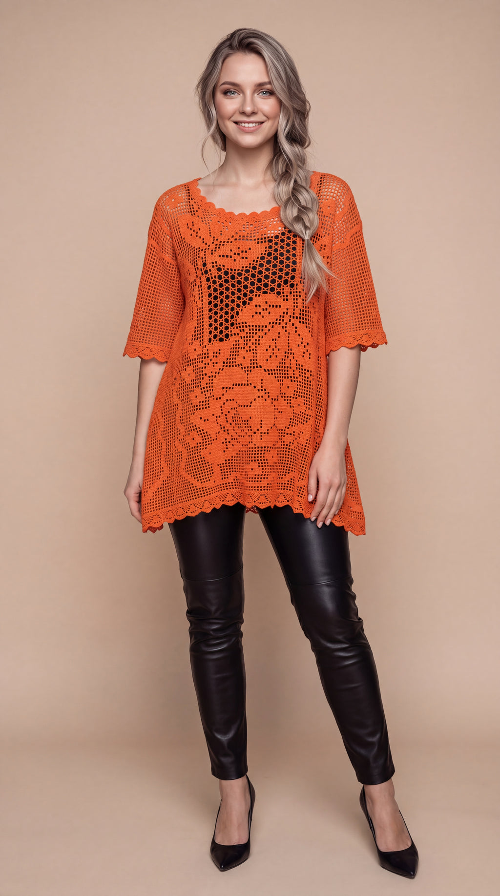 Roses in Bloom Custom Filet Crochet Tunic – Any Color