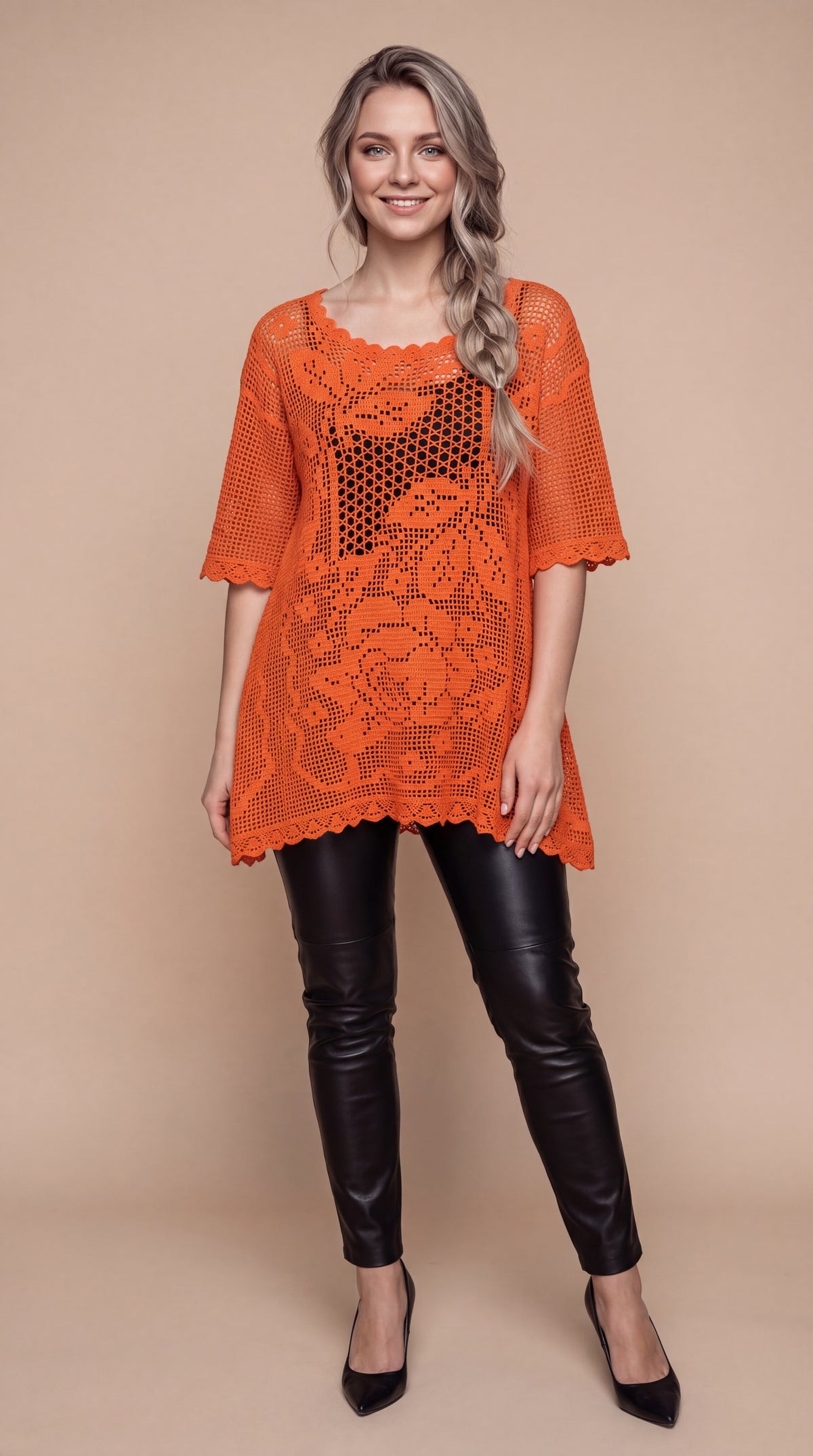 Roses in Bloom Custom Filet Crochet Tunic – Any Color