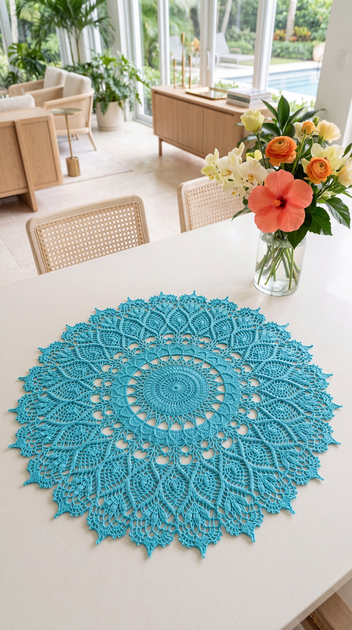 Hand-Crocheted Textured Doily