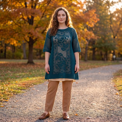 Roses in Bloom Custom Filet Crochet Tunic – Any Color