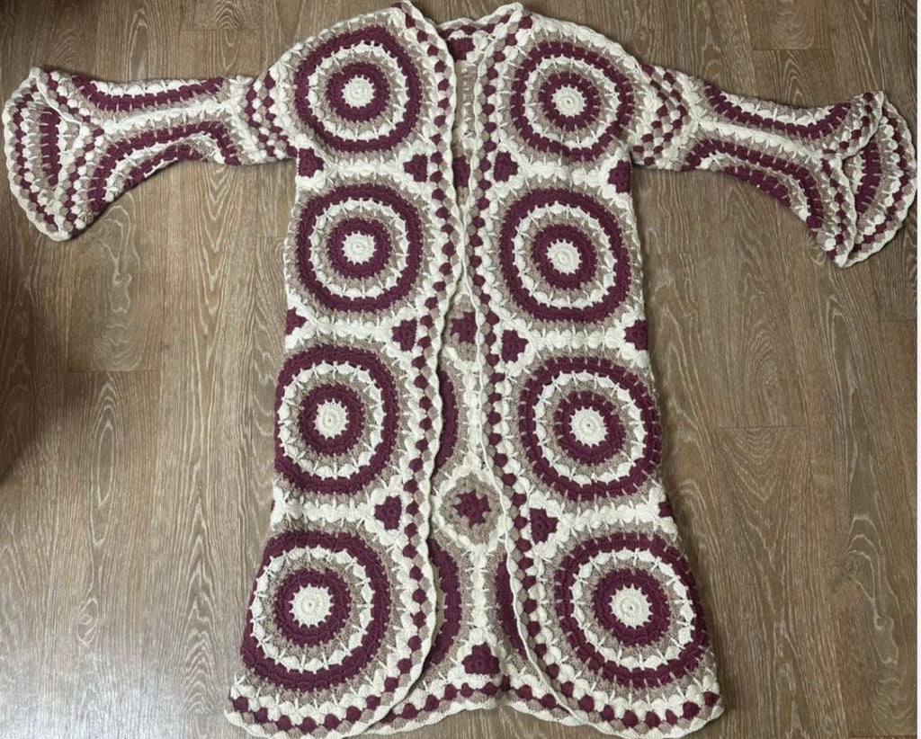 Geometric Style Crochet Cardigan — PDF Pattern