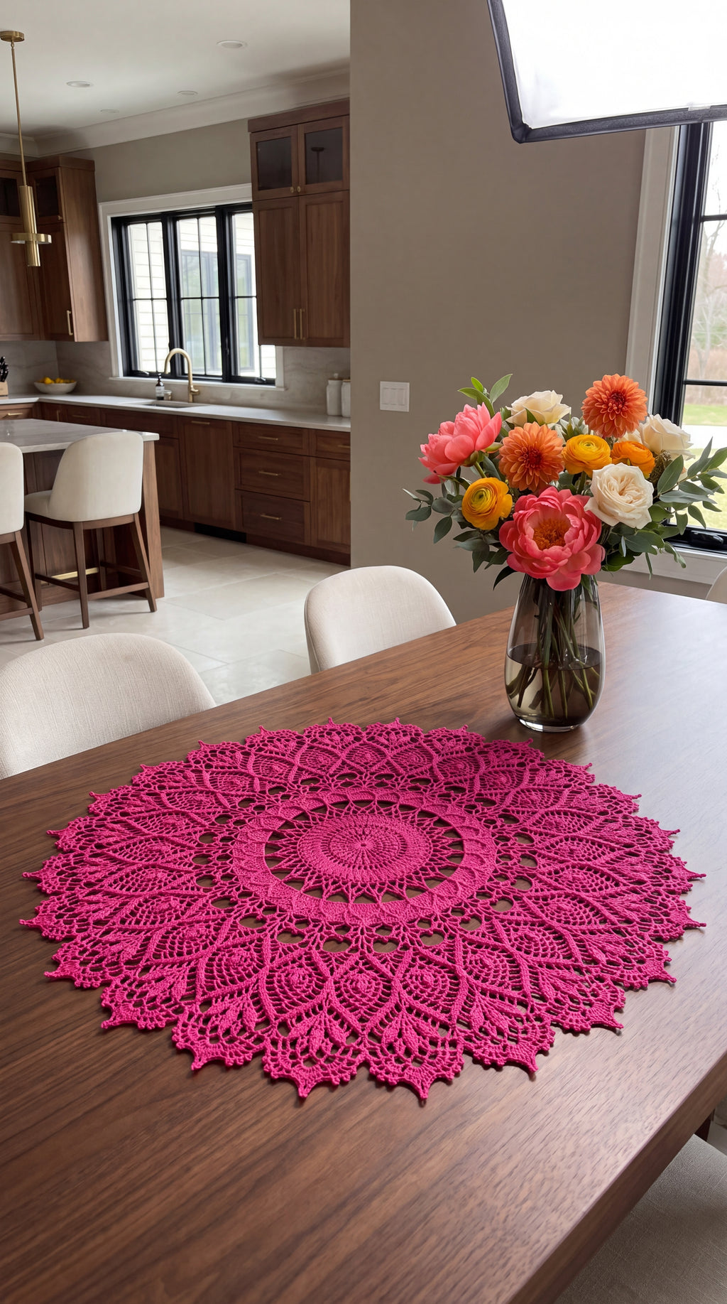 Hand-Crocheted Textured Doily