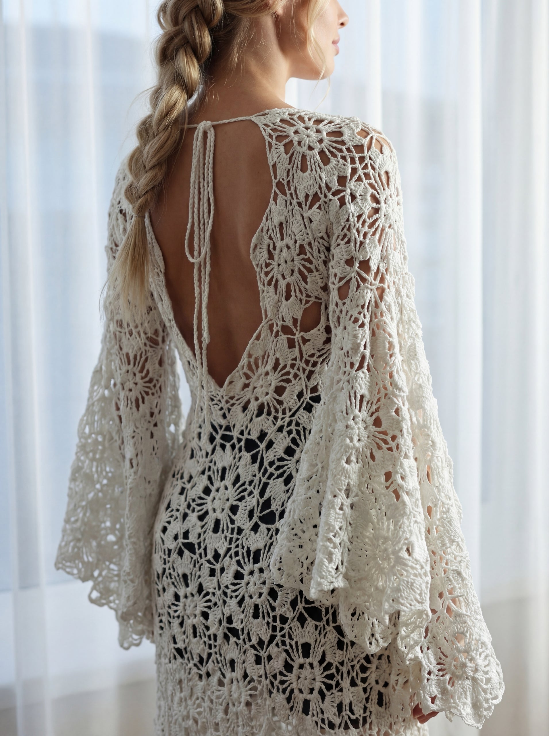 Crochet renaissance/boho aesthetic dress