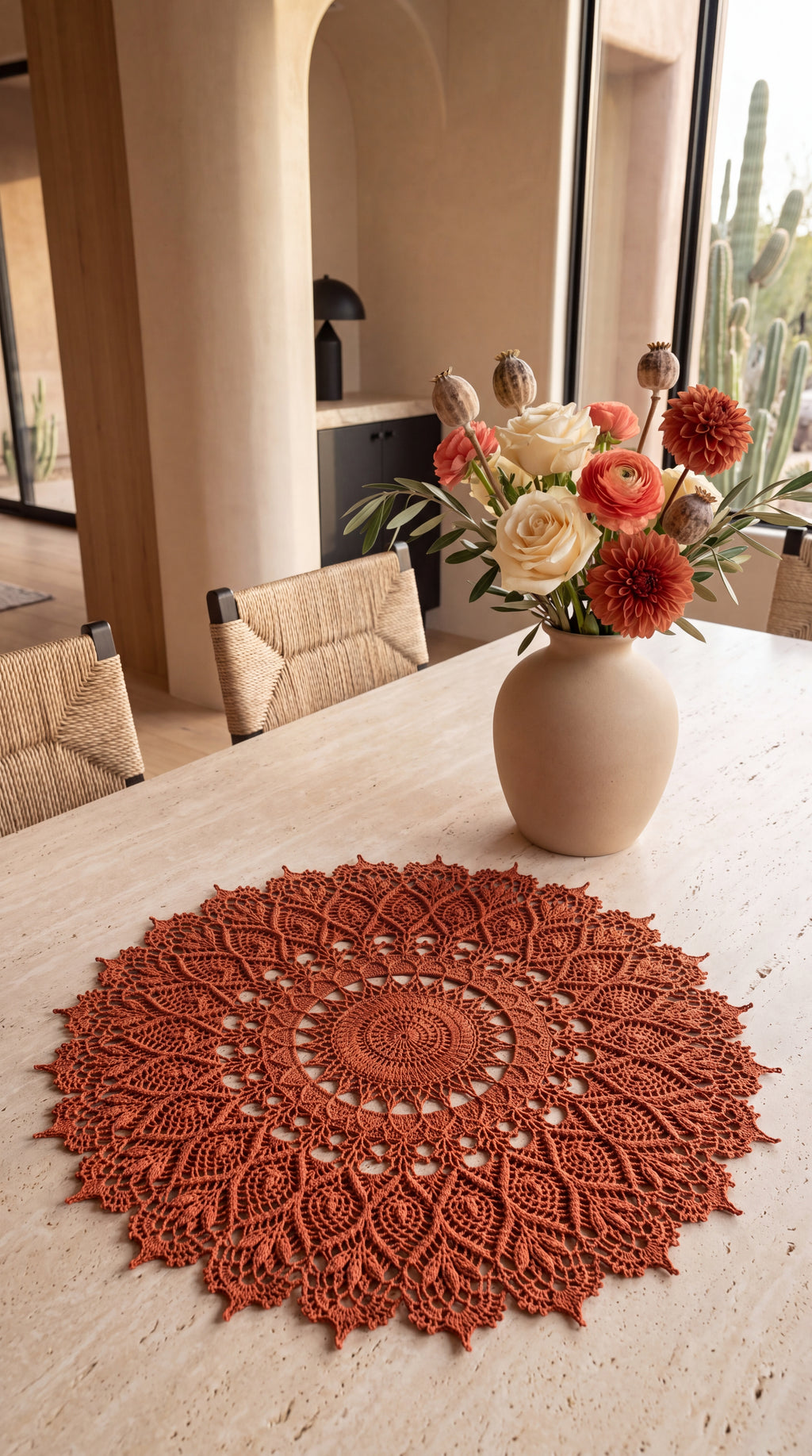 Hand-Crocheted Textured Doily