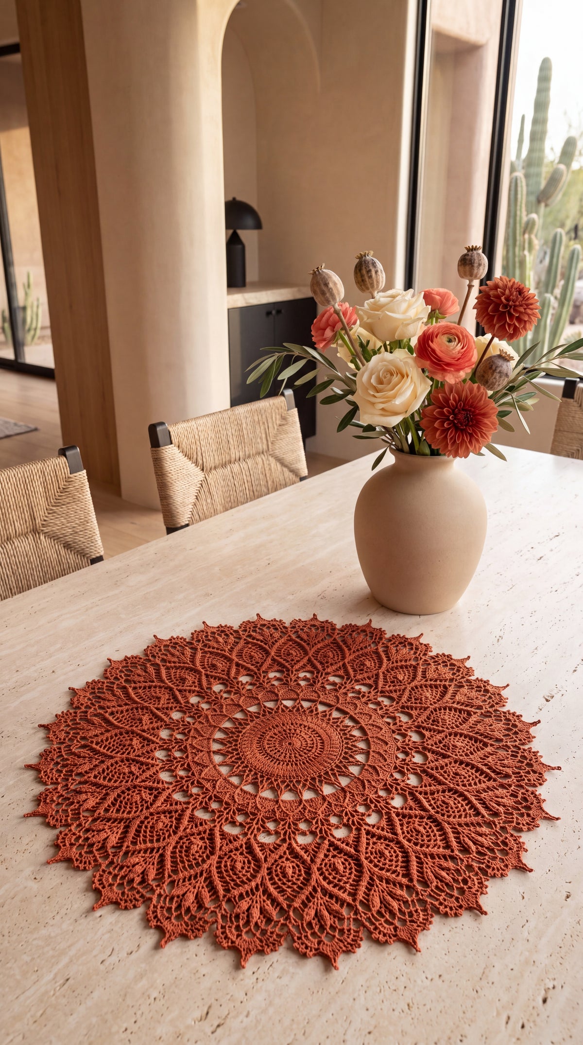 Hand-Crocheted Textured Doily