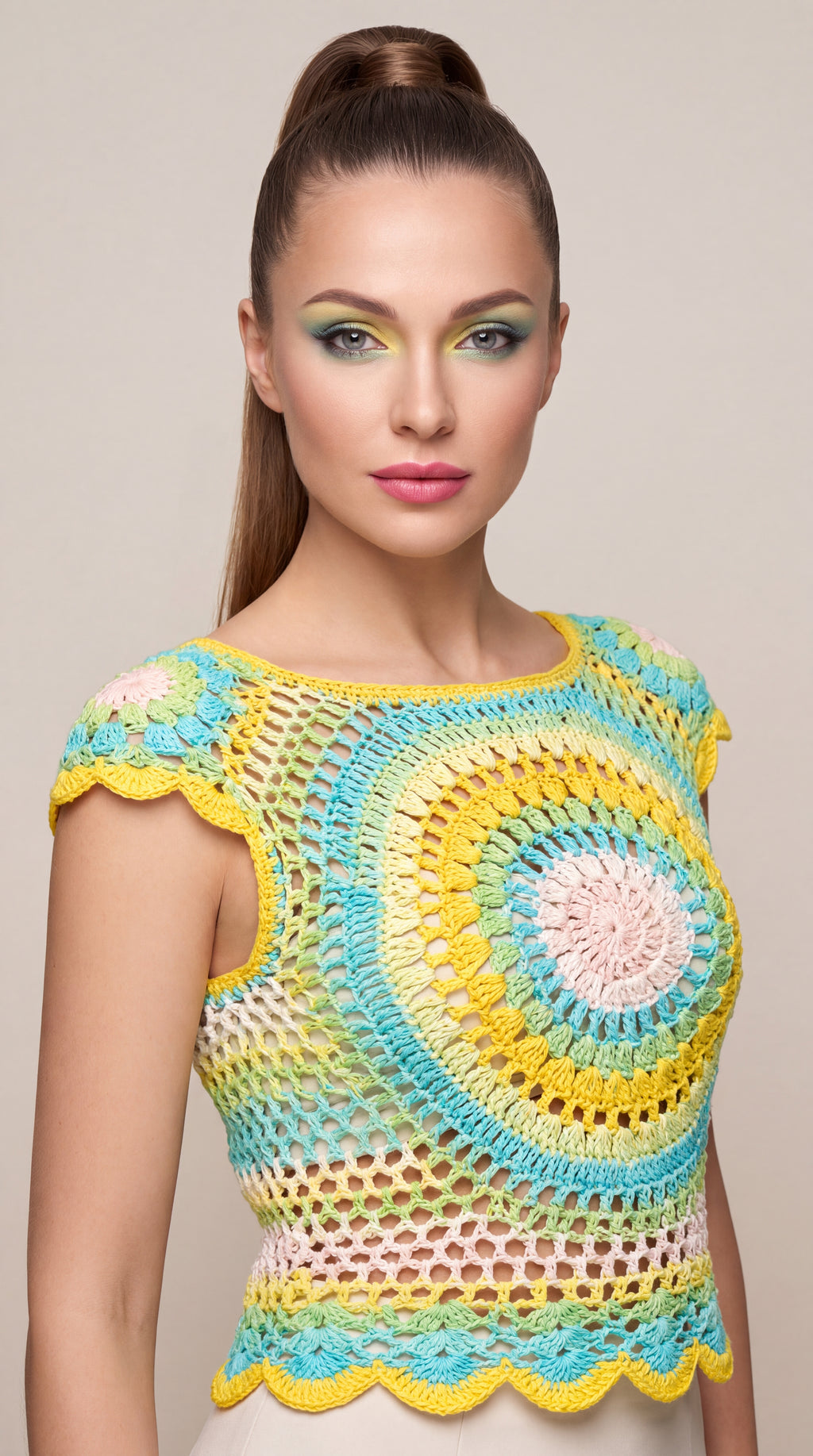 Made-to-Order Variegated Crochet Top