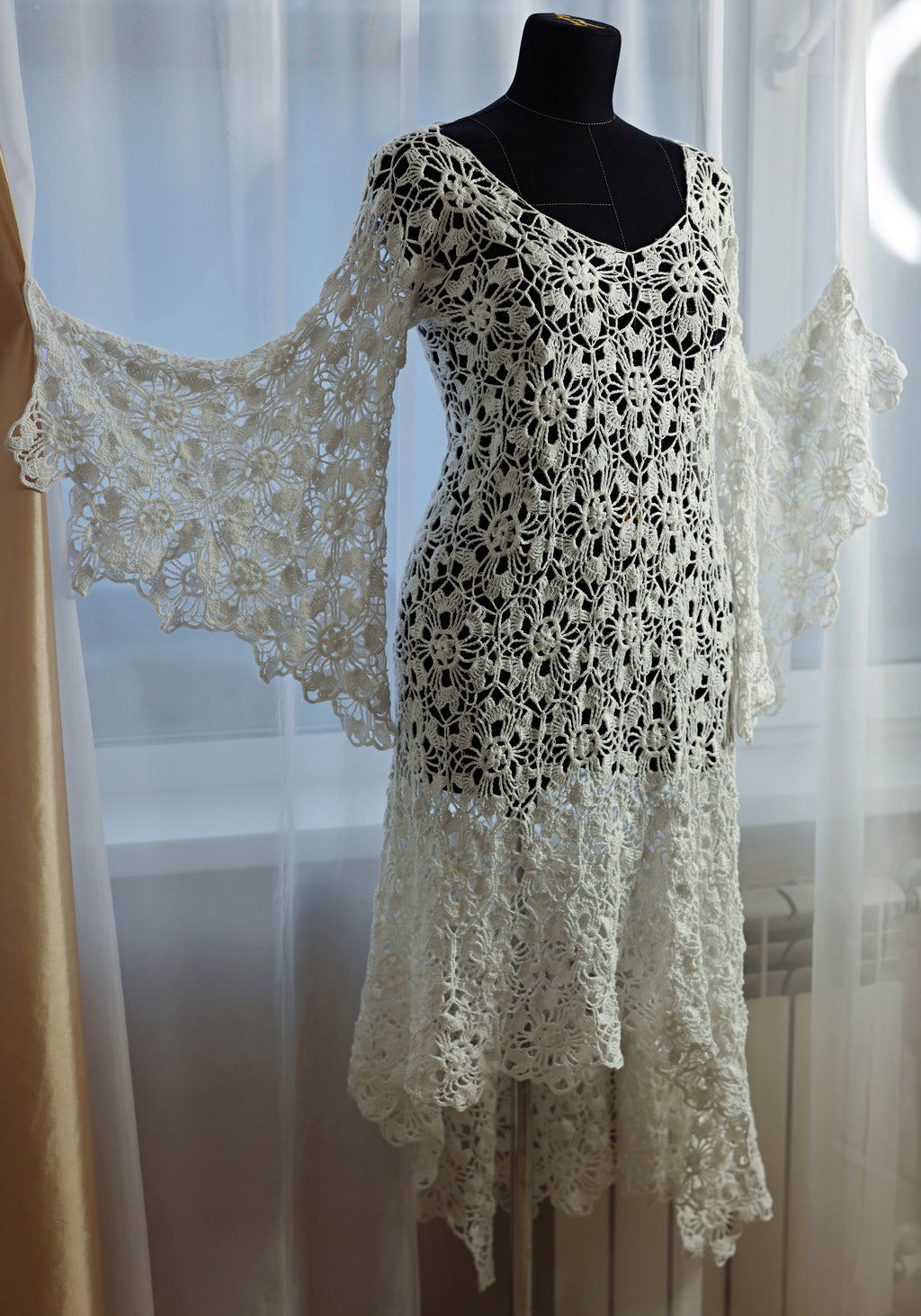 Crochet renaissance/boho aesthetic dress