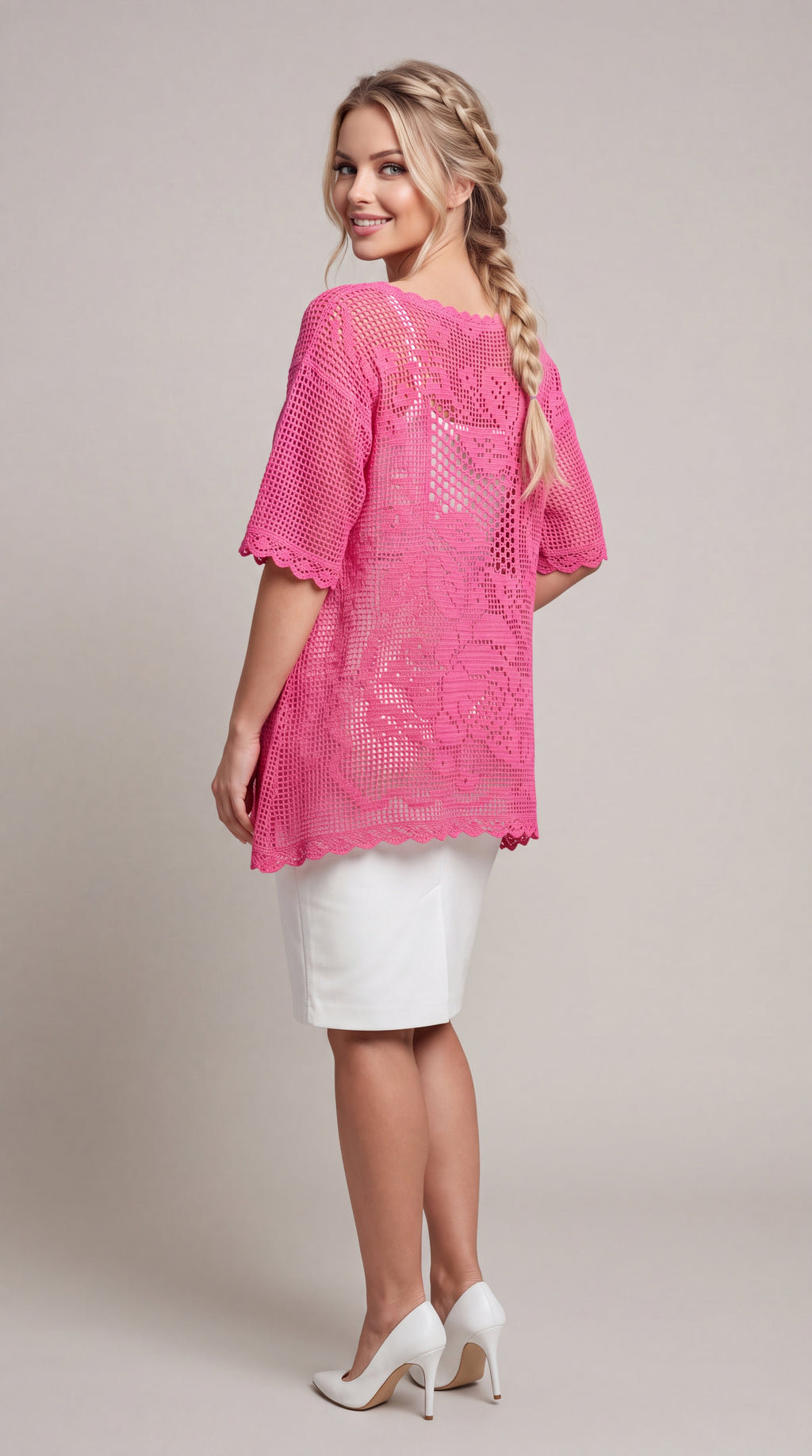Roses in Bloom Custom Filet Crochet Tunic – Any Color