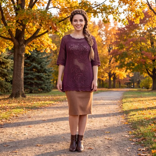 Roses in Bloom Custom Filet Crochet Tunic – Any Color