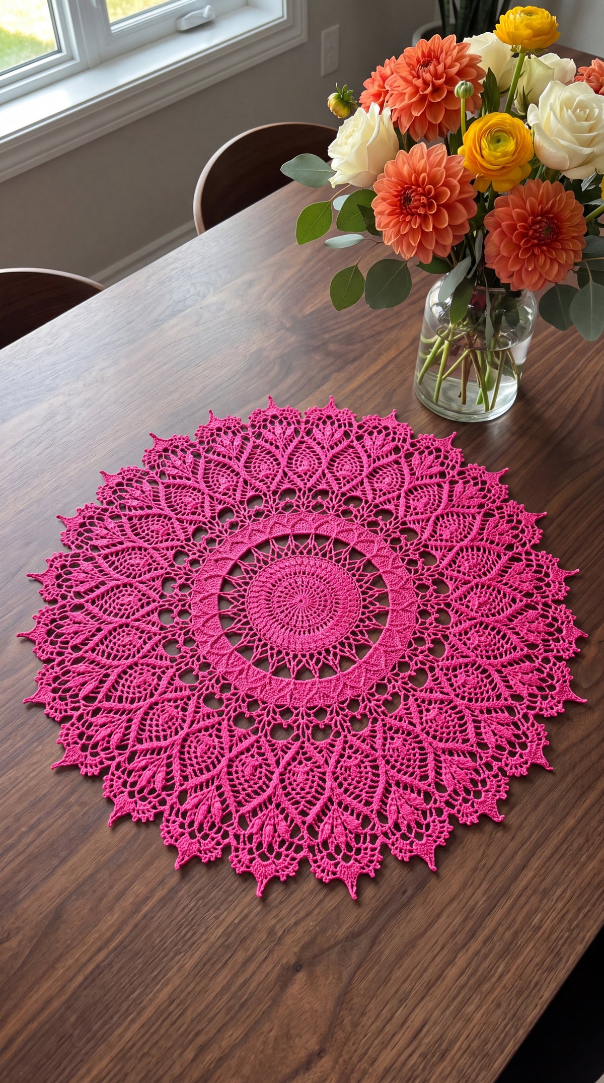 Hand-Crocheted Textured Doily