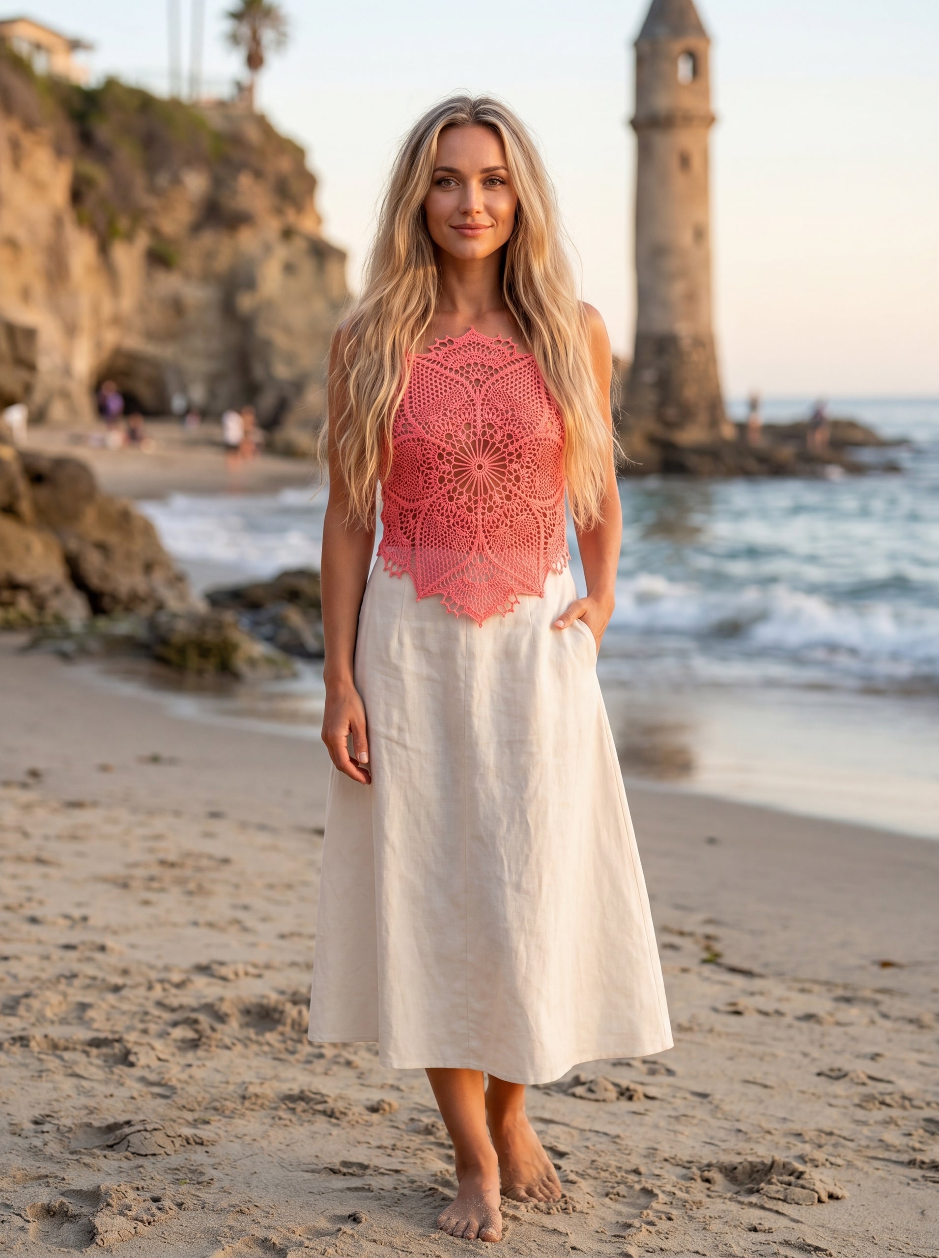 Handmade Crochet Lace Beach Top