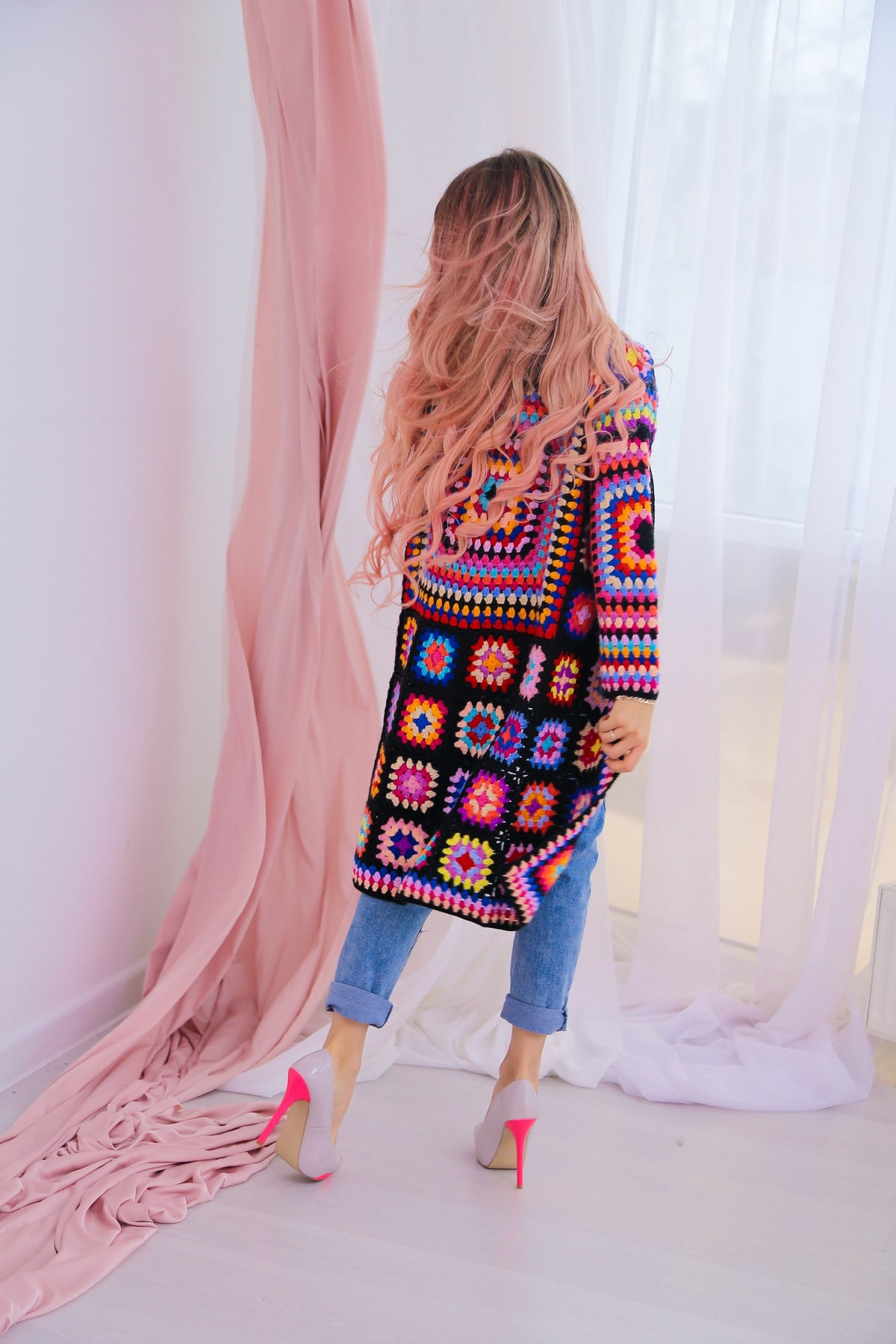 Custom Granny Square Crochet Cardigan | Handmade to Order