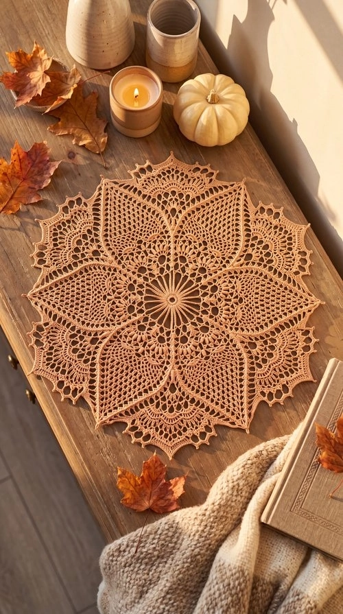 Handmade Floral Crochet Lace Doily