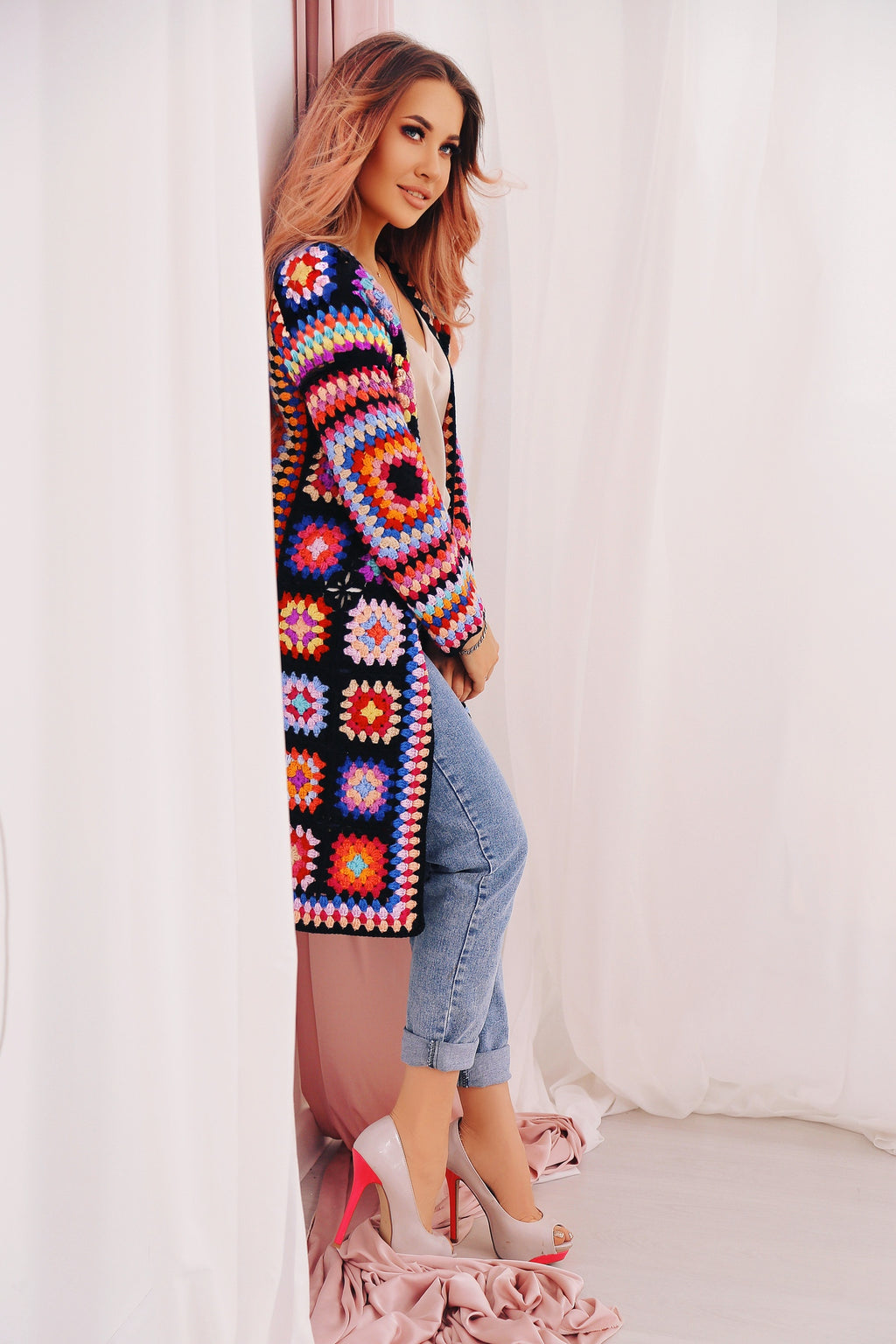 Custom Granny Square Crochet Cardigan | Handmade to Order