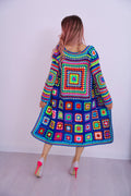 Custom Granny Square Crochet Cardigan — Handmade to Order