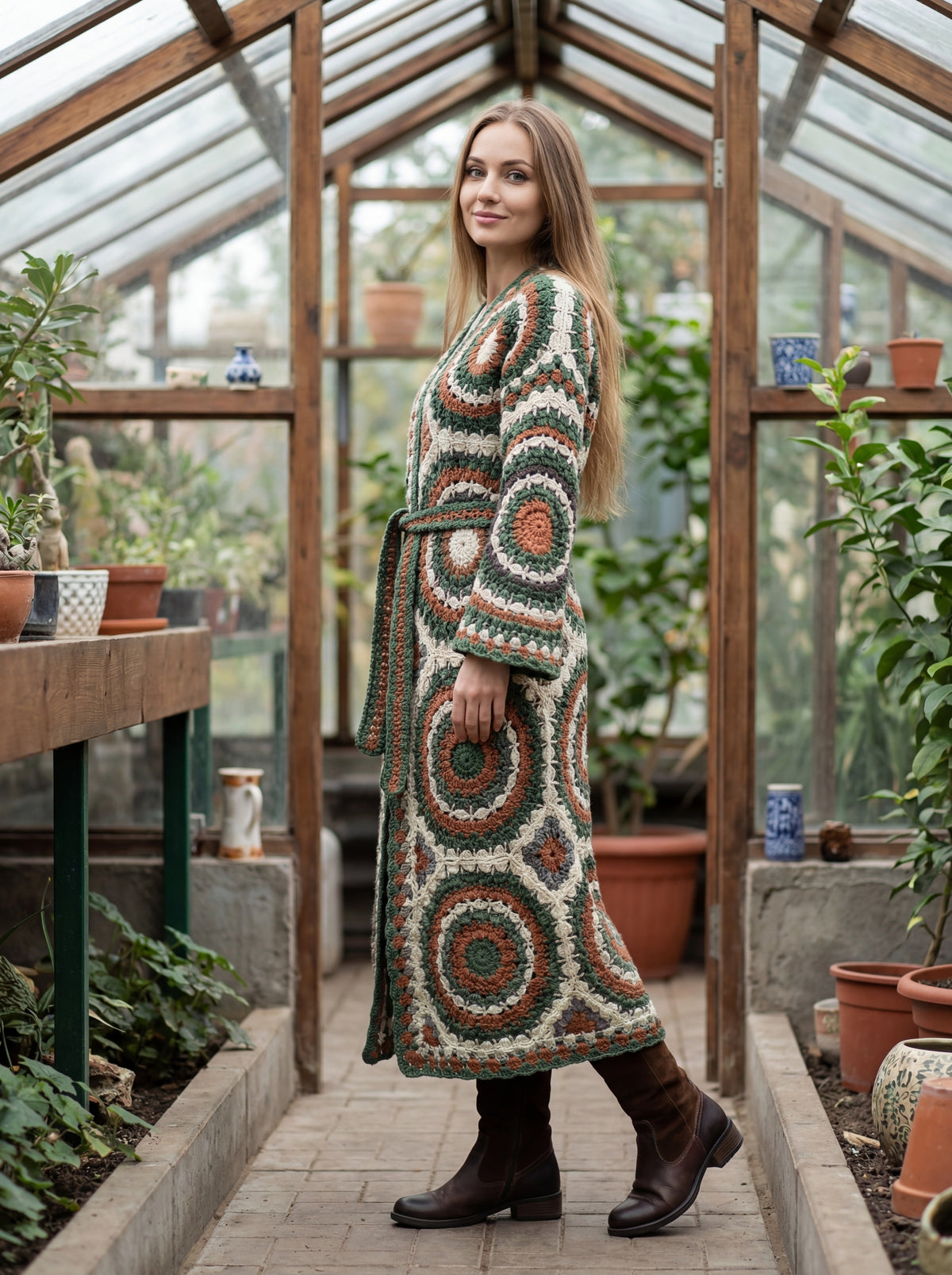 Handmade Crochet Patchwork Cardigan | 100% Argentine Wool | Custom Made