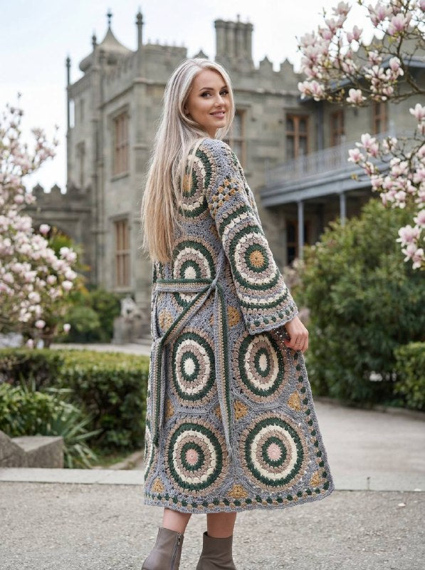 Geometric Style Crochet Cardigan — PDF Pattern
