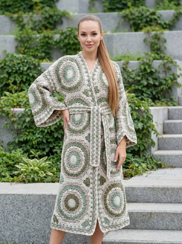 Geometric Style Crochet Cardigan — PDF Pattern