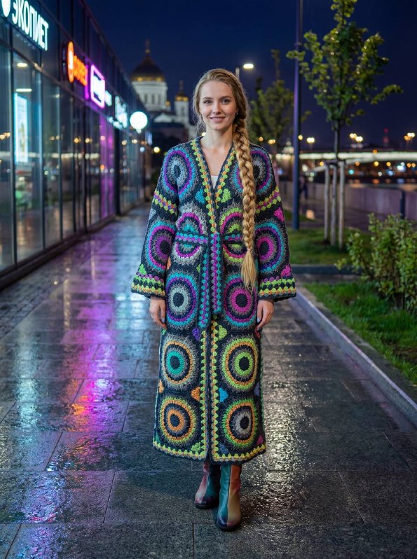 Geometric Style Crochet Cardigan — PDF Pattern