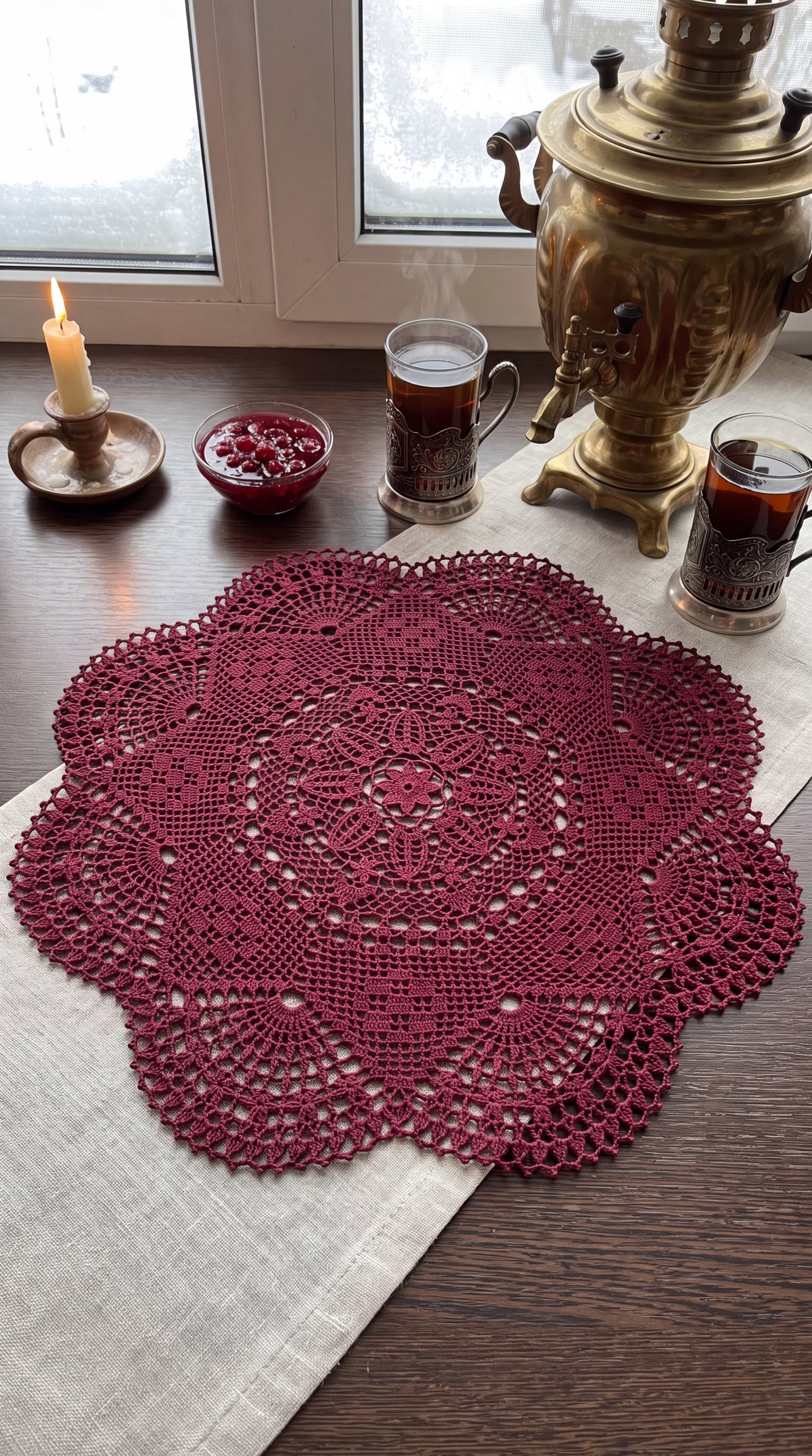 Handmade Crochet Lace Doily