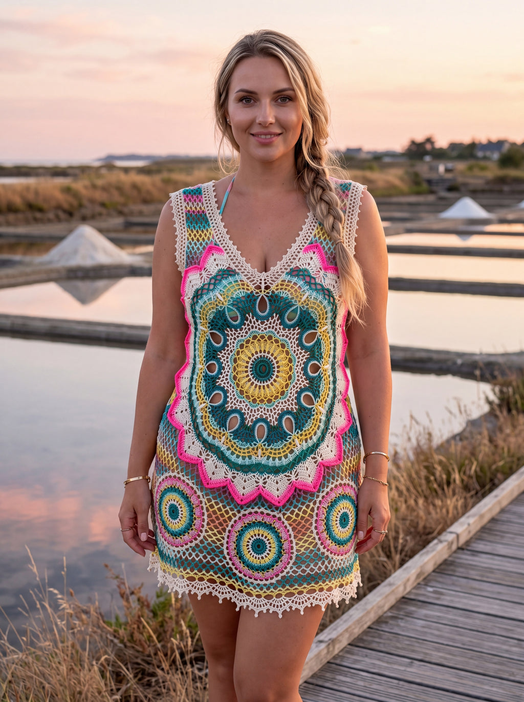 Crochet Beach Dress & Tunic – Mandala Pattern, Custom Made