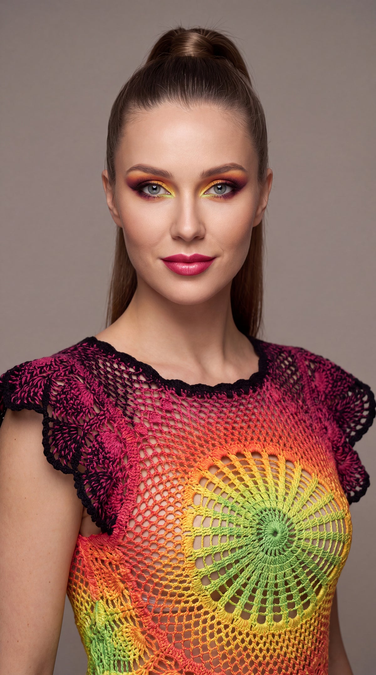YarnArt Bouquet Colorflow Crochet Top, Handmade in 100% Cotton