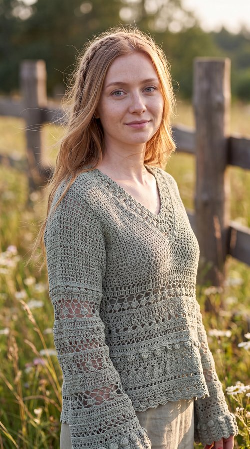 Boho Crochet Jumper | 100% Cotton | Made to Order in Any Colour & Size