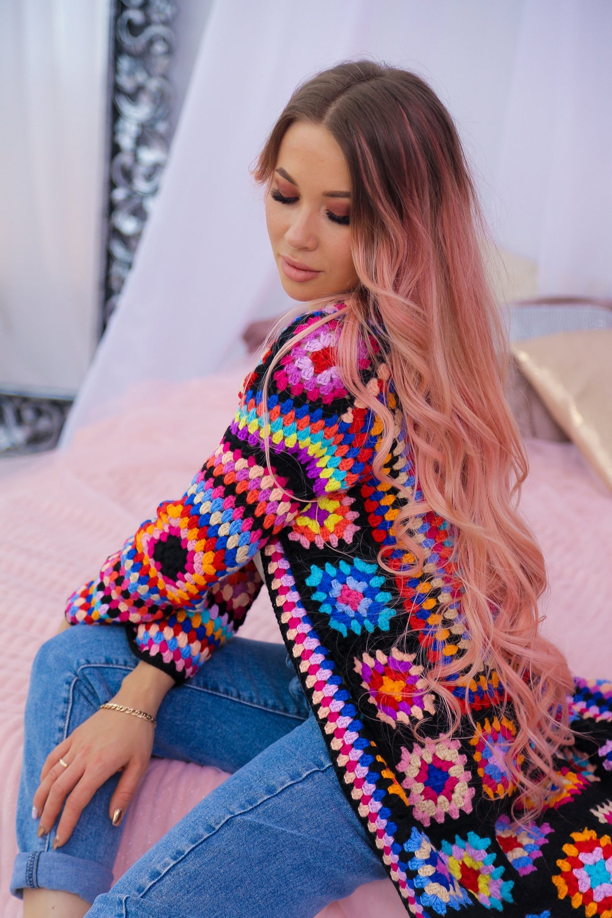 Custom Granny Square Crochet Cardigan | Handmade to Order