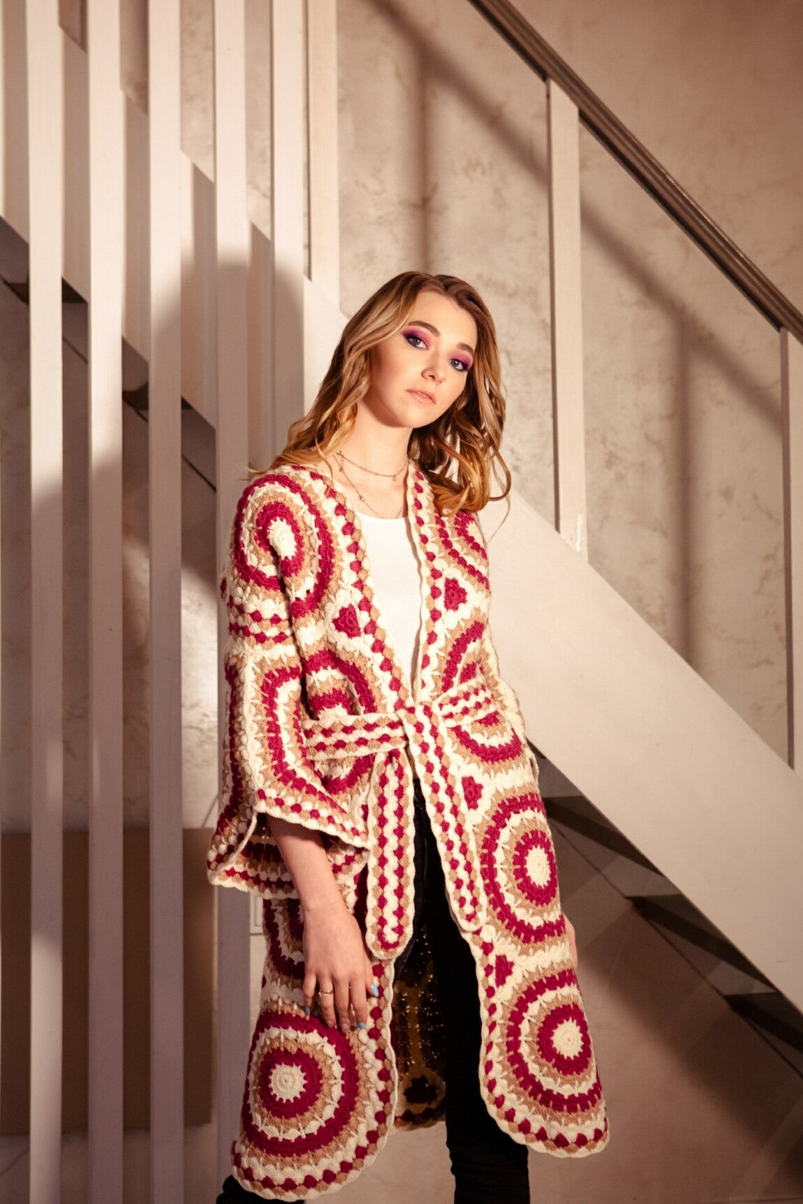 Geometric Style Crochet Cardigan — PDF Pattern