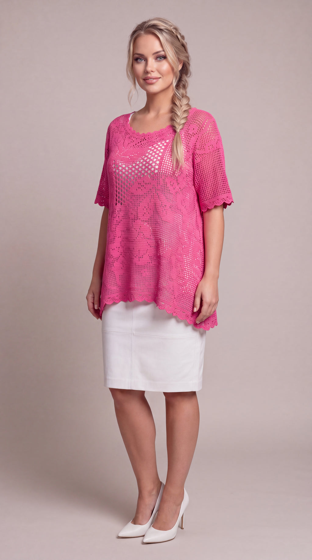Roses in Bloom Custom Filet Crochet Tunic – Any Color