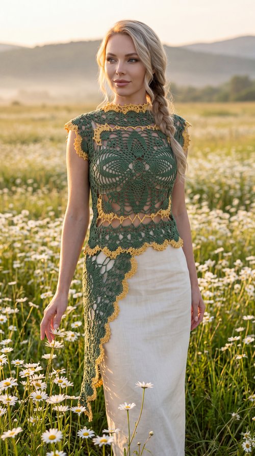 Longline Crochet Top – Custom Colour | Italian Cotton | Made to Order
