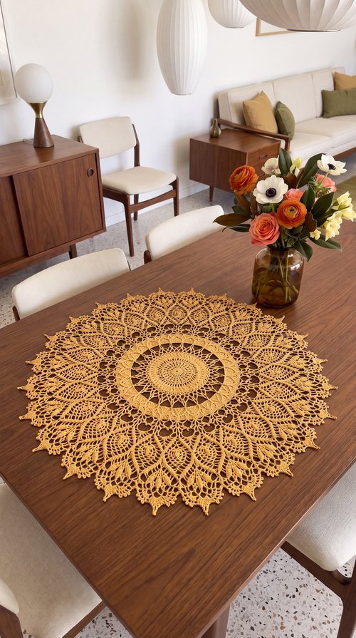 Hand-Crocheted Textured Doily