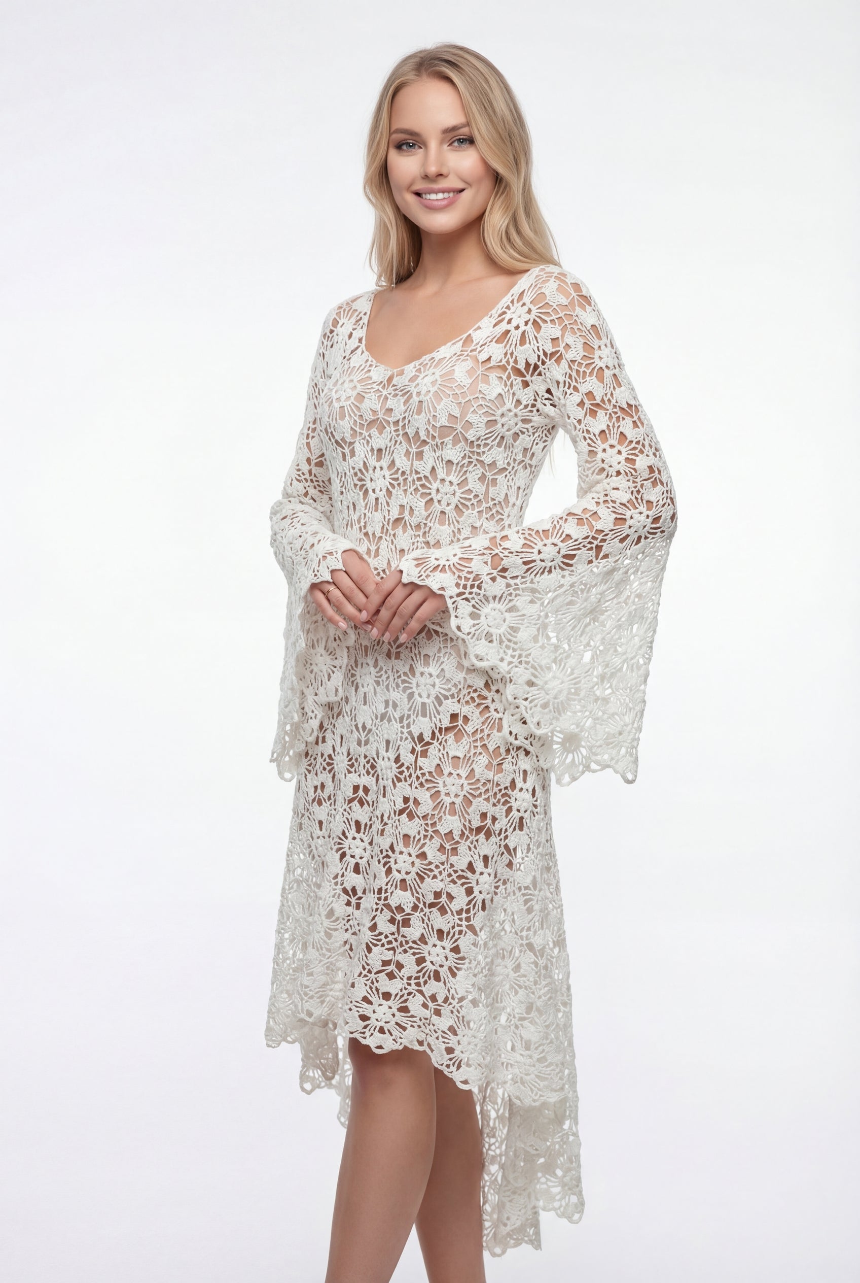 Crochet renaissance/boho aesthetic dress