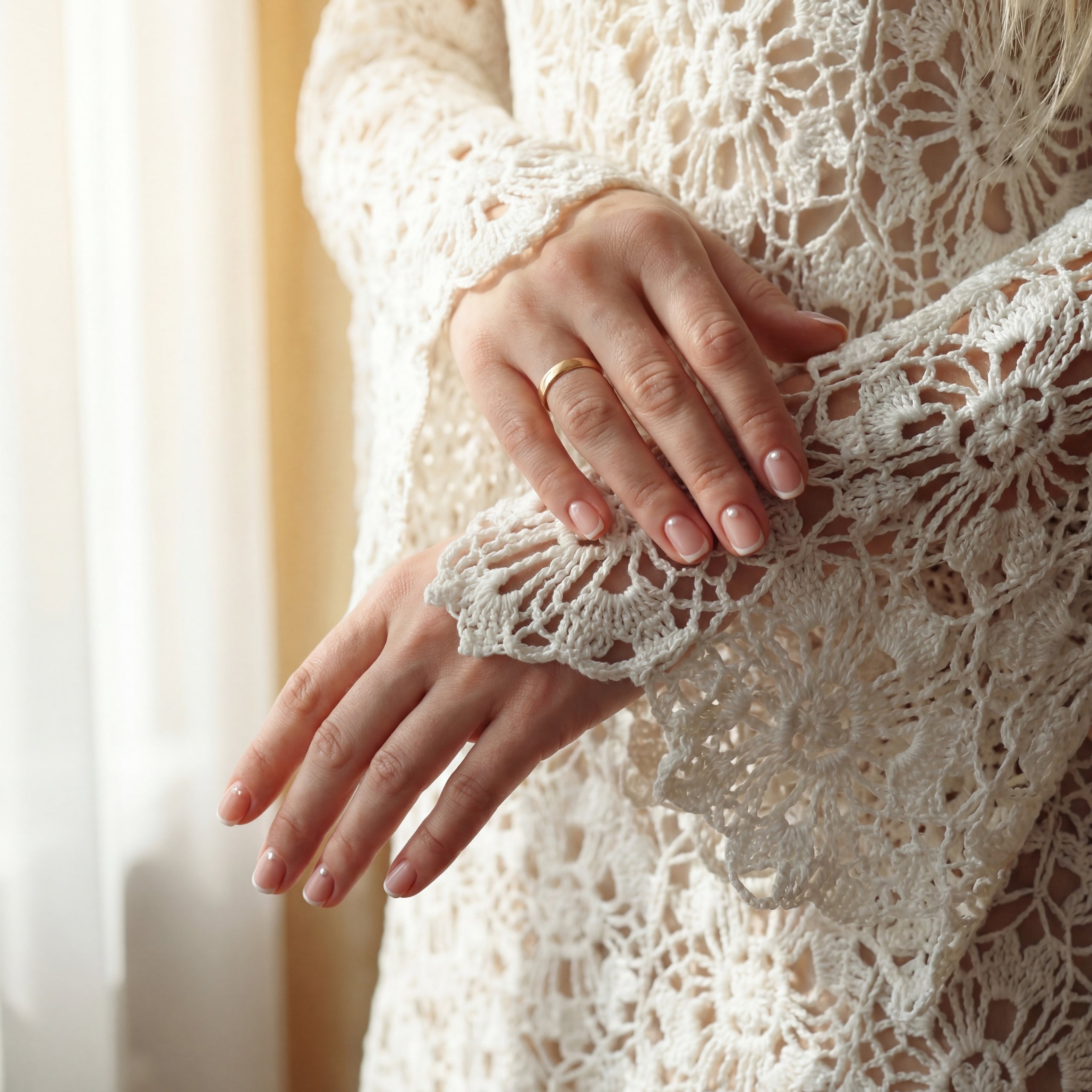 Crochet renaissance/boho aesthetic dress