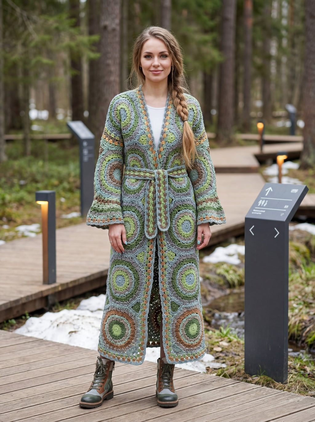 Handmade Crochet Patchwork Cardigan | 100% Argentine Wool | Custom Made