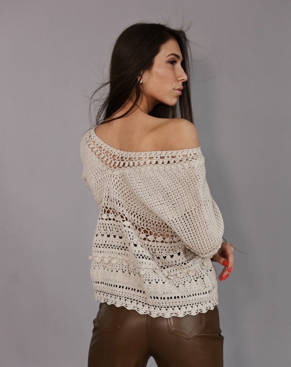 Boho Crochet Jumper | 100% Cotton | Made to Order in Any Colour & Size