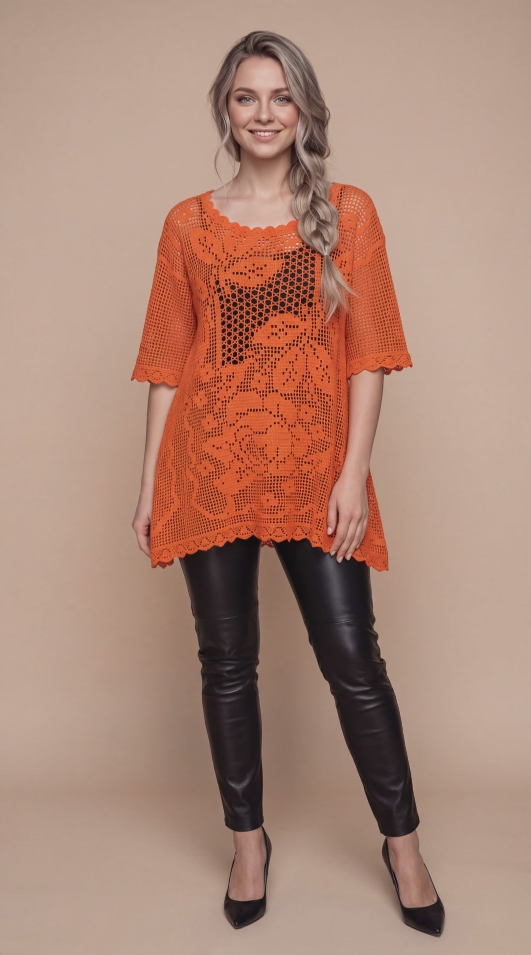 Roses in Bloom Custom Filet Crochet Tunic – Any Color