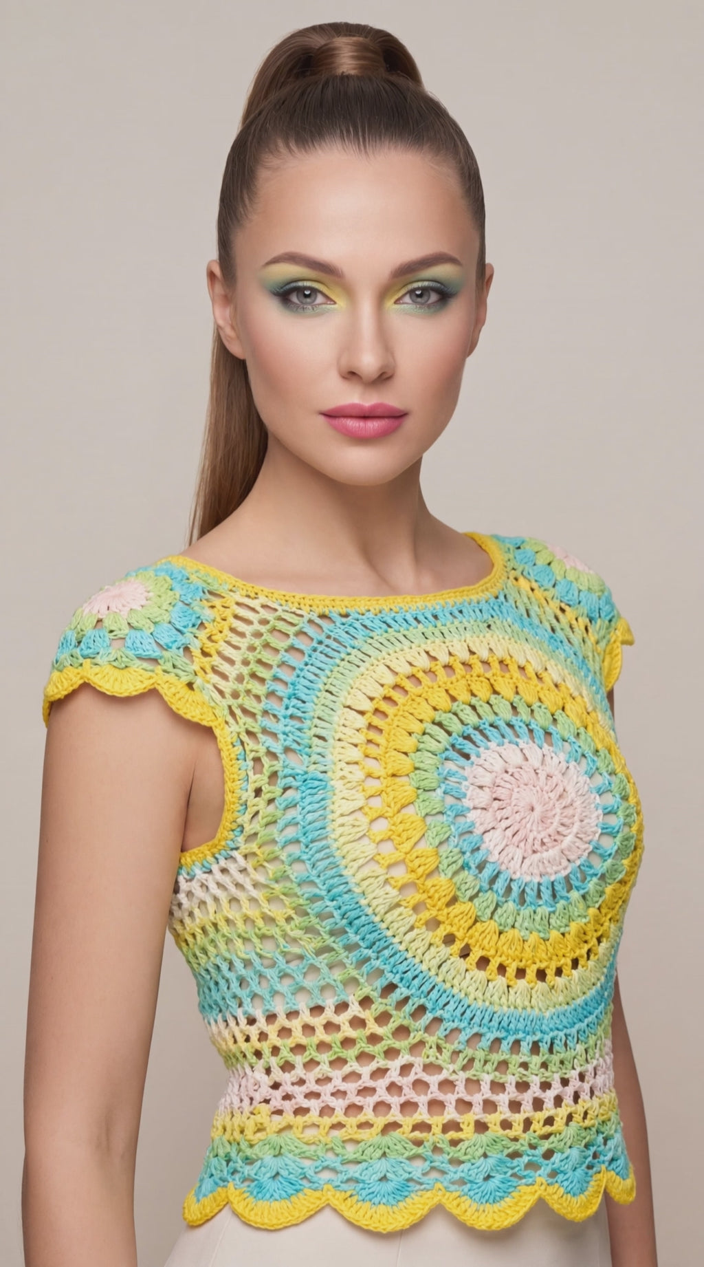 Made-to-Order Variegated Crochet Top
