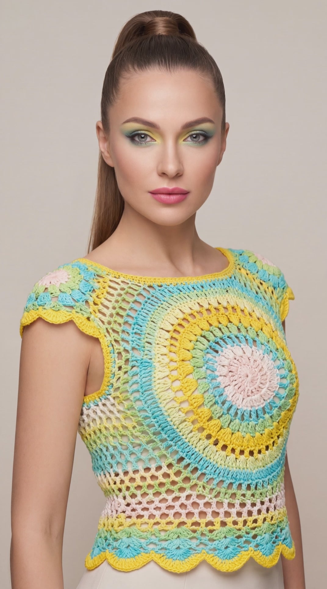 Made-to-Order Variegated Crochet Top