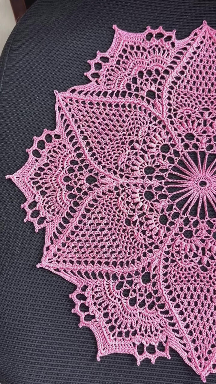 Handmade Floral Crochet Lace Doily