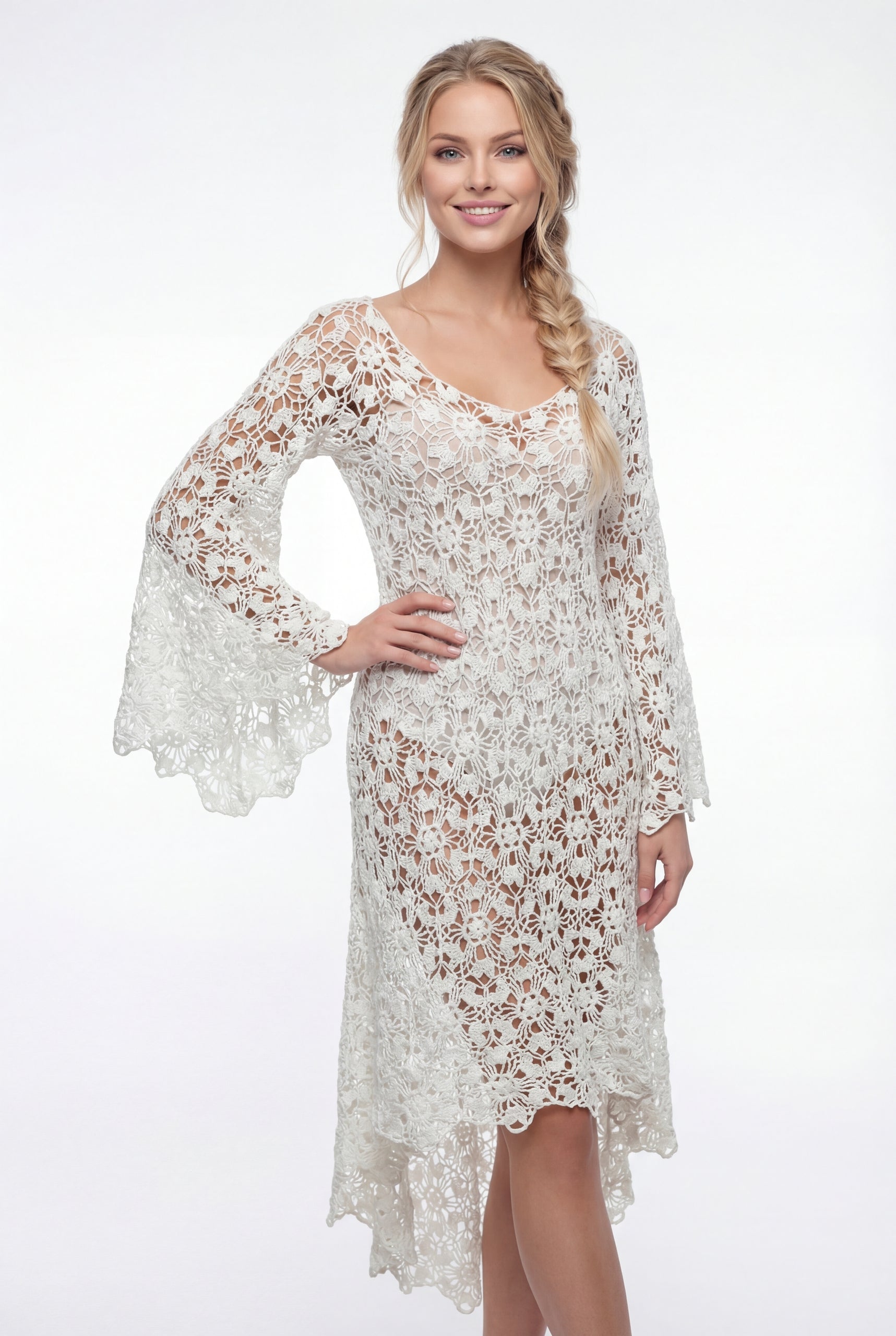 Crochet renaissance/boho aesthetic dress